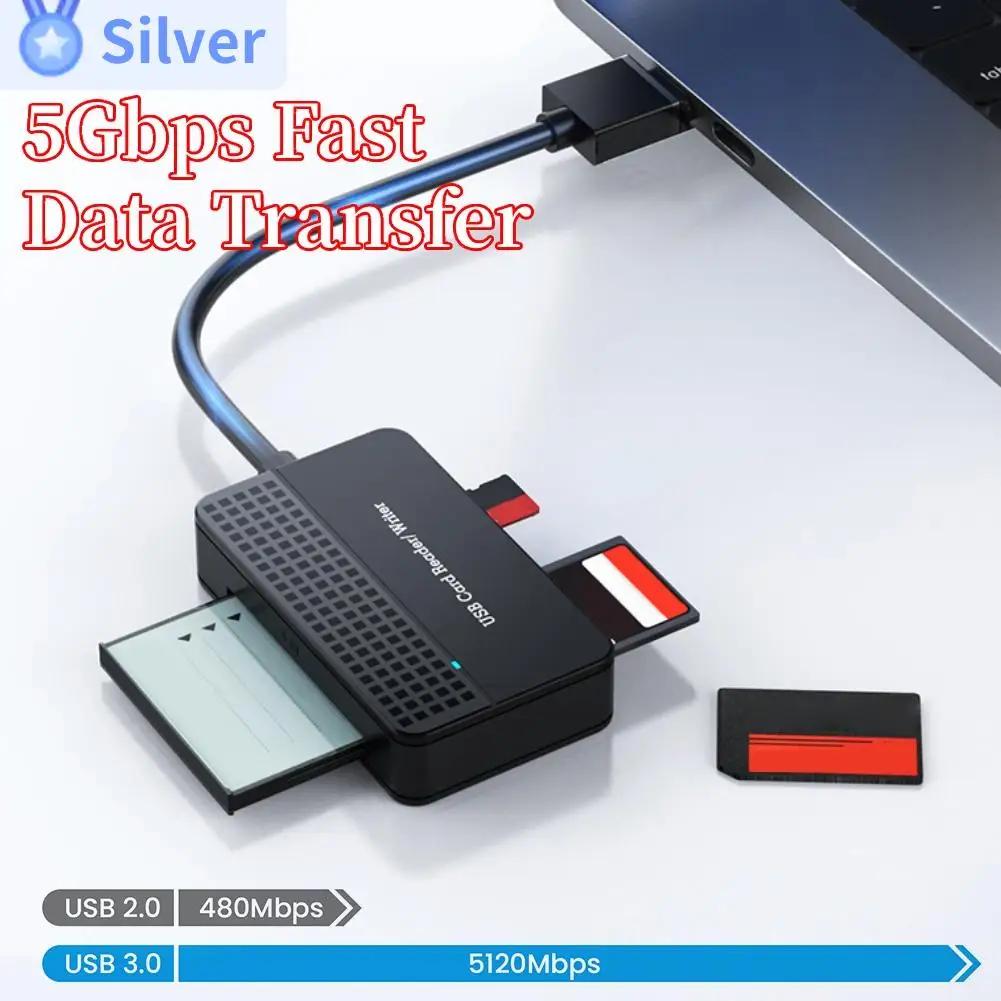 USB 3.0 CŸ ޸ Ʈ ī , SD TF CF MS Ʈ ÷ ī , ƮϿ 4 in 1 ̺, 15cm